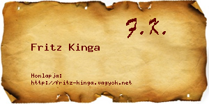 Fritz Kinga névjegykártya